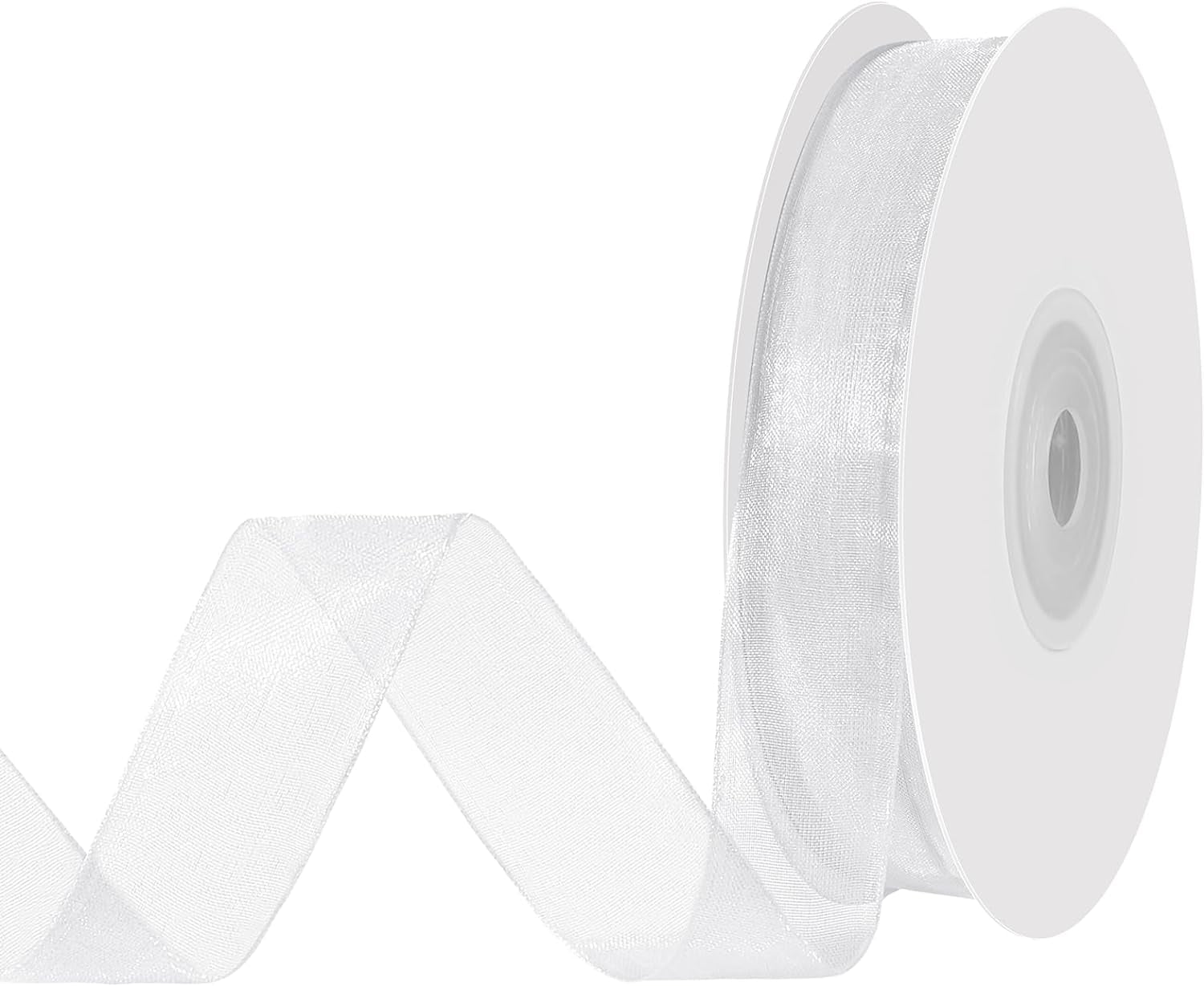 Pink Sheer Ribbon, 100 Yards 1 Inch Pink Organza Chiffon Tulle Ribbon for Gift Wrapping Crafts Flower Bouquet Wedding Invitation Party Home Decoration