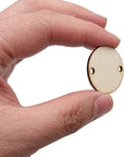 100 Pieces Wooden Circles Tags 1.2 Inch with Holes and 100 Pieces 10 Mm Rings
