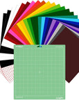Buffalo Plaid Permanent Adhesive Vinyl-6 Sheets 12"X12" Buffalo Plaid Vinyl & 2 Sheets Transfer Tape, Permanent Vinyl for Cricut Machine, Pattern Vinyl for Christmas