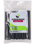 Black Fabric Hot Glue Sticks, Mini Size 4-Inch L, 5/16-Inch D - 18 Pack, Machine Washable, Works with Fabric, Leather, Ribbon - Made in USA (FS-18B)