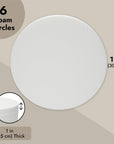 6 Pack 12X12-Inch round Foam Circles for Crafts, 1" Thick, for DIY Projects, Decorations (White)