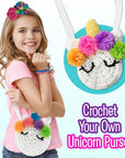 DIY All in One Crochet Knitting Kit for Beginners Starter Arts & Craft Set for Kids Teens Tweens & Adults – How to Learn Make Your Own Yarn Pom Poms – Birthday Gift for Kids Ages 8+