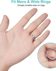 Invisible Ring Size Adjuster for Loose Rings Ring Adjuster Fit Any Rings, Assorted Sizes of Ring Sizer