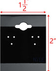 100 Pieces of 1.5 X 2-Inch Plain Black Velvet Hanging Earring Cards Serve as Earring Holders and Display Cards for Ear Studs, Hooks, Clip Earrings, and More. Made of Plastic, Designed to Showcas