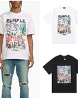 Loose Fit Purple Crew Neck T-Shirt