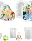 Resin Molds Silicone,Epoxy Resin Casting Craft Mold for Flower Preservation Bookends DIY Art (Large, Arch)