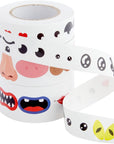 1500 Pack of Face Stickers for Kids, Silly Eyes, Nose, and Mouth for Crafts (3 Rolls)