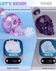 Silicone 3D Large Skull Shape Molds, Skeleton Skull Epoxy Resin Mold for Candle Making, Home Decor, Outdoor, Resin Casting Art Crafts