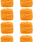 Blanket Yarn 3 Pack of 100G/3.5Oz - White Chenille Yarn 6 Super Bulky - Knitting, Crocheting & Crafts Chunky Yarn