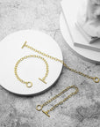 20 Pieces Chain Bracelets Stainless Steel Link Bracelet round Link Chain Bracelets with OT Toggle Clasp Jewelry Bracelet Making Chain for Women Girls Valentine'S Day Present (Gold)
