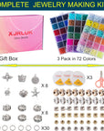 Glass Beads Bracelet Making Kit, 3000 Pcs 72 Colors 6 Mm Crystal Glass Beads for Jewelry Making, Glass Beads Kits for Beginners DIY Earrings Necklaces Rings Crafts Party Gifts