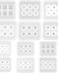 Beads Resin Molds with Hole for Gemstone Cabochon Jewelry Casting 14-Count