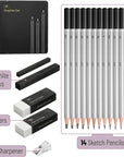- Sketch Pencils for Drawing, 19 Pcs, Drawing Pencils for Sketching with Graphite Sticks, Erasers and Sharpener, Sketching Pencils, Art Pencils for Sketching, Graphite Pencils, Artist Pencils