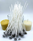 100 Piece Cotton Candle Wick 6" Pre-Waxed for Candle Making, Candle DIY