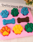 Paw Print Silicone Mold Dog Treat Mold Silicone Dog Paw Mold Dog Cat Animal Paw Mold for Homemade Dog Treats,Soap,Candy Silicone Baking Mold 4 Pieces