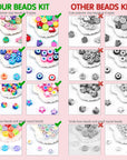 Bracelet Making Kit, Beads for Bracelets Making Pony Beads Polymer Clay Beads Smile Face Beads Letter Beads for Jewelry Making, DIY Arts and Crafts Gifts Toys for Girls Age 6-12