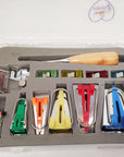 Bias Tape Maker Kits All 5 Sizes 6MM 9MM 12MM 18MM 25MM Binding Foot Craft Clips Awl Quilter'S Pin