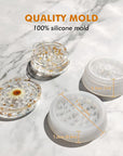 2Pc-Large Grinder Mold for Resin - 3In Resin Grinder Mold with Efficient Spikes Shape, Premium Silicone Grinder Molds for Resin Casting to Grinding Spice and More