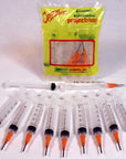 ® Glue Applicator Syringe for Flatback Rhinestones & Hobby Crafts, 5 Ml with 15 Gauge Orange Precision Tip - Value Pack of 10