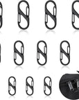 12Pcs Zipper Clips anti Theft Zipper Lock Clips Small Dual Locking Zipper Pull S Shaped Quick Disconnect Carabiner Clip Keeps Zippers Closed