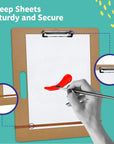Drawing Board - 13 X 17 Sketch Boards with Handle for Drafting Art - Portable Wooden Clipboard for Class or Studio Fit in Artists Tote