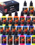 24 Colors Airbrush Paint Set Include Metallic and Neon Colors, Opaque & Water Based Acrylic Paint, Leather & Shoe Airbrush Paint Kit for Artists, Beginners, and Students