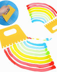 8 PCS Plastic Scraper Tools DIY Line Graffiti Tools Colored Plastic Paint Scrapers for Toddlers Kids Paint Crafts DIY Line Graffiti