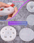 Resin Dice Mold, DND Dice Molds for Resin, 7 Cavities Sharp Edge Polyhedral Dice Silicone Molds for Epoxy Resin Casting DIY Standard Dice Table Board Game Lovers Gift