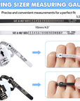 Ring Size Adjuster for Loose Rings- 110 Pcs Ring Size Adjusters Set Includes 8 Plug-In Invisible Ring Adjuster, 8 Spiral Silicone Tightener, EVA Invisible Sticker,Ring Size Measuring Tool