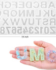 244Pcs Alphabet Silicone Resin Casting Molds Kit, Reversed Letters & Numbers Epoxy Casting Molds with Pin Vise Set for DIY Making Keychain/House Number Resin Crafts