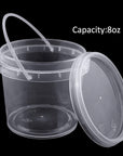 15 Pack 8 Oz Slime Containers with Lids and Handles,Mini Toy Storage Case