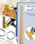 Ring Sizer Mandrel Ring Making Tool Ring Shaper Tool Fix Bent Rings Metal Size Measuring Repair Kit with Jewelry Mallet