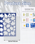 Sun Print Paper Kit, Cyanotype Paper, 30 Sheets Cyanotype Papers with 2 Sheet Acrylic Panel, High Sensitive Nature Sun/Solar Activated Sun Printing Art Paper for Flower Press Arts Crafts DIY Project