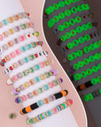 900Pcs Number Beads for Bracelets,9 Colors 0-9 Number DIY Jewelry Making Bracelet Necklace Keychain Crafts Making 7X4Mm