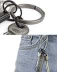 Titanium Key Rings Split Rings, Small Keyrings, Jump Rings for Necklaces, Keys, Jewelry Attachment - 15Pcs Mix 10/12/14Mm (Black)