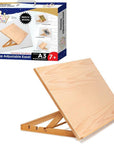 US Art Adjustable Wood Desk Table -Light Weight, Easel with Strong Support