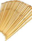 36PCS Bamboo Knitting Needles Set, Single Pointed Knitting Needles, 9 Inches Length Knitting Crochet Supplies for Beginners Handmade (18 Sizes from 2.0Mm-10.0Mm)