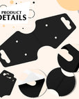 500 Pcs Necklace Display Cards Adhesive Jewelry Packaging Card Kraft Keychain Display Card Hanging Bracelet Card Holder for Choker Earring Hairband Displaying Small Business Supplies (Black)