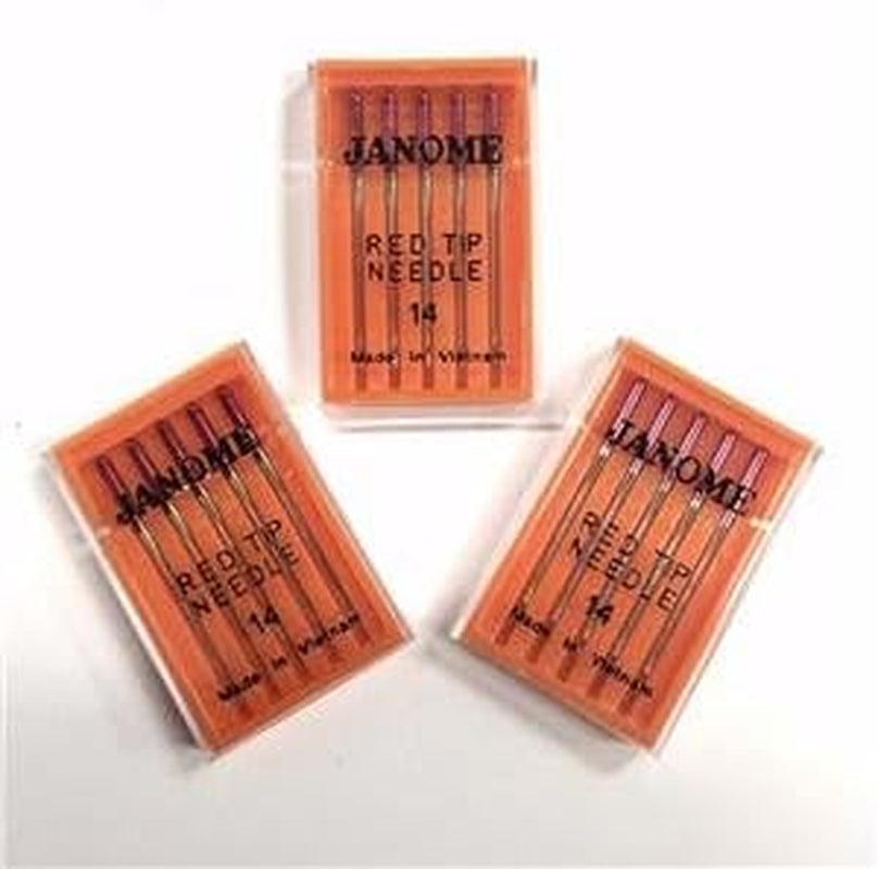 Red Tip 3 X 5 Needle Packs Size 14 Size 90/14