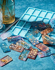 Domino Mold for Epoxy Domino Mold for Resin Candy Molds Clay Mold Dominoes Molds 28 Cavities Silicone Mold for Pendant Epoxy Molds Cake Jewelry Making Tool (Blue,125 Gram)