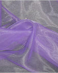 Pack of 25 Yards Long Bridal Solid Sheer Organza Fabric Bolt for Wedding Dress, Fashion, Crafts, Decorations, Backdrop, Christmas Craft Supplies, Silky Shiny Organza Fabrics 44” Wide- Dark Purple