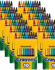 12 Pack Bulk Crayons | Washable Beeswax Bright Color Crayons Bulk Individual Packs, 10 per Box, 12 Boxes Bundle Art Set Crayons for Kids, Classrooms, Restaurants