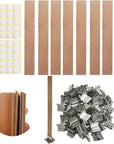 230 PCS Wooden Candle Wicks for Candle Making 0.5Mm Natural Candle Wood Wicks Wick Stickers Wick Clips Candle Cores Kit for DIY Candle Making Craft