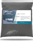 5 Pound Refractory Cement – 3000F Rated - High Temperature Refractory Coating for Ceramic Fiber Blanket Lining in Forge, Kiln, Smelting Furnace