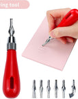 4 Pack Rubber Block Stamp Carving Blocks with Cutter Tools and Rubber Brayer Roller for Printmaking and More Crafts