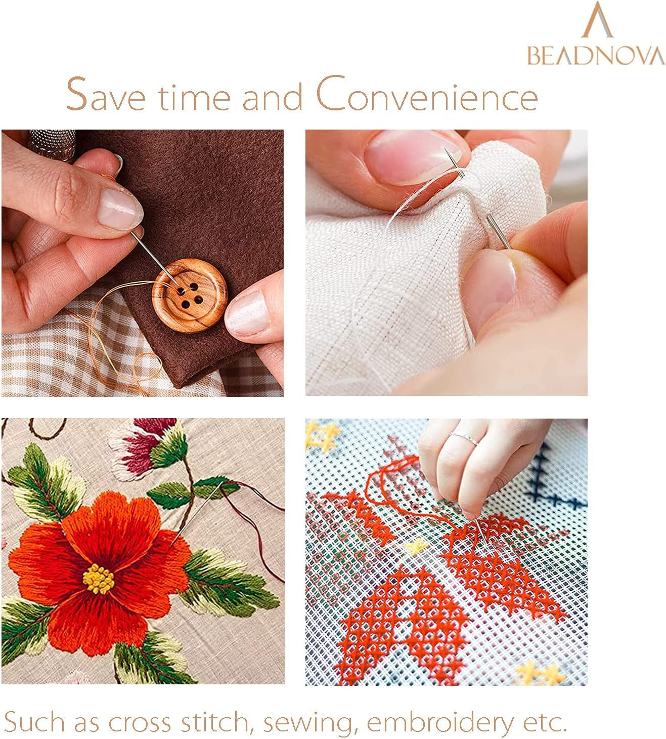 Needle Threaders 100Pcs Aluminum Sewing Needle Threader Tool Flower Head Needle Threaders for Sewing Small Eye Needles Embroidery Craft Knitting Quilting (100Pcs)