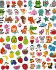 24Pcs Animal Diamond Stickers for Kids, Beginner Friendly Gem Art Kits, Complete Craft Set with Tools, Gift for Birthdays, Holidays