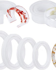 Resin Ring Silicone Mold, 2PCS Resin Casting Mold for Epoxy, Jewelry Mold for DIY Craft Projects, Rings, Necklaces, Earrings, Pendants, Keychains, Multiple Sizes