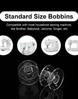 36Pcs Bobbins for Sewing Machine, Plastic Bobbins with Case for Bro-Ther/Sin-Ger/Baby-Lock/Jano-Me/Ju-Ki Sewing Machine Accessories