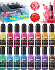 Epoxy Resin Dye - 20 Colors Resin Pigment Paste, Liquid Translucent UV Resin Color Concentrated Colorant Set for Candle Making, Soap Making, Jewelry Making, Paint, DIY Art Crafts - 10Ml Each